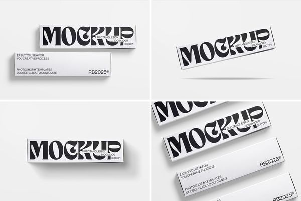 Rectangle Box Mockup