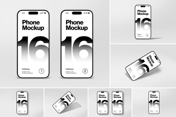 iPhone 16 Pro Set Mockup