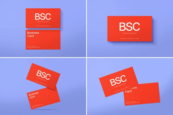 Bold Brand Business Card Mockup