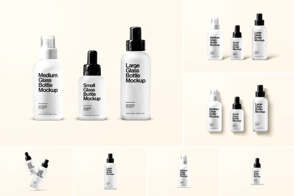 Glass Bottle Mockup Collection