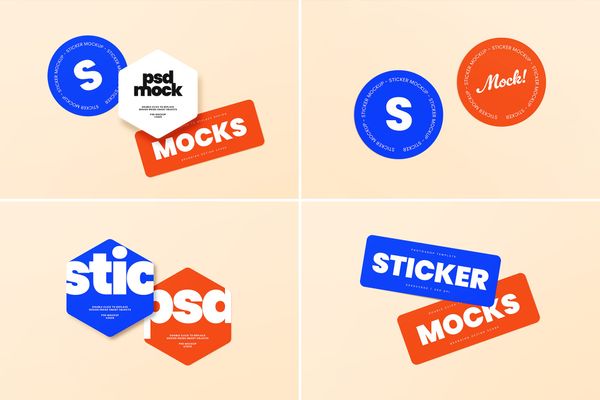 Shape Sticker Mockup