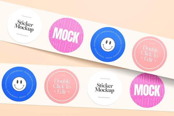 Sticker Tape  Mockup