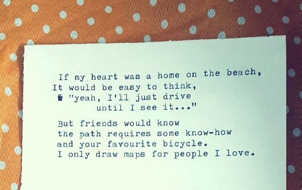 Poem: "If my heart was a home on the beach"