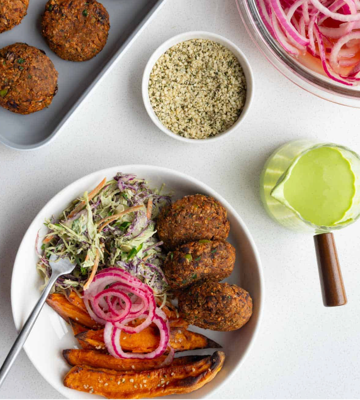 Meatless but packed w Protein