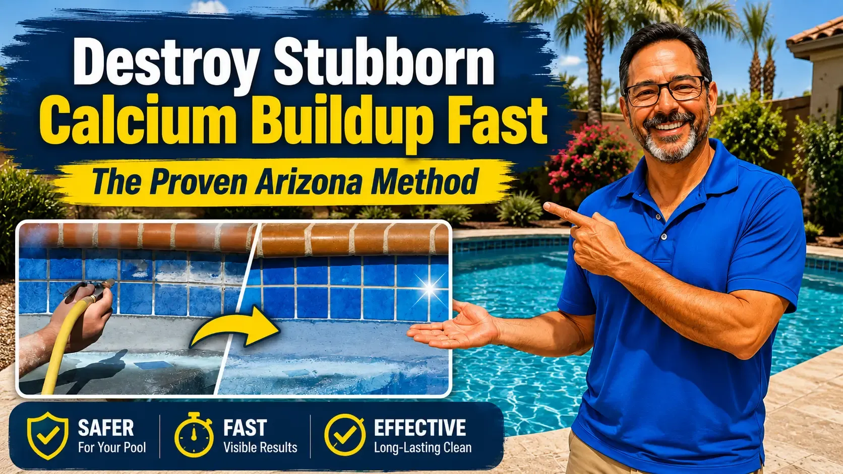 How To Remove Heavy Calcium Scale and Make Your Pool Tile Look New Again