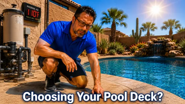 Arizona Pool Deck Showdown: Acrylic Coatings vs. Travertine vs. Porcelain (Pros, Cons & Costs)