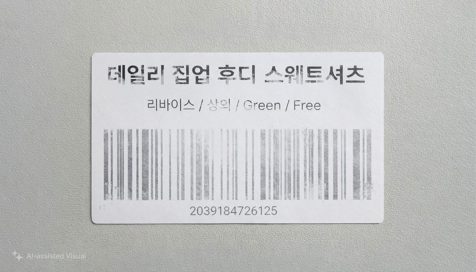 흐릿하게 인쇄된 바코드 라벨