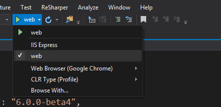Self-hosting menu item