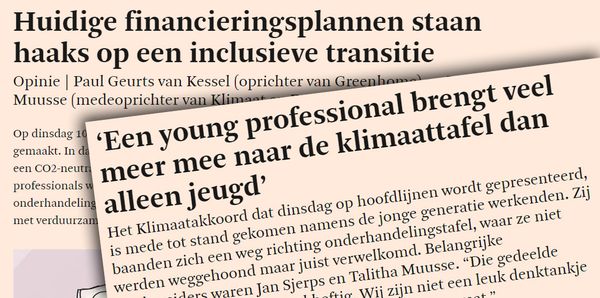 Oprichting van KEK - ‘Een young professional brengt veel meer mee naar de klimaattafel dan alleen jeugd’