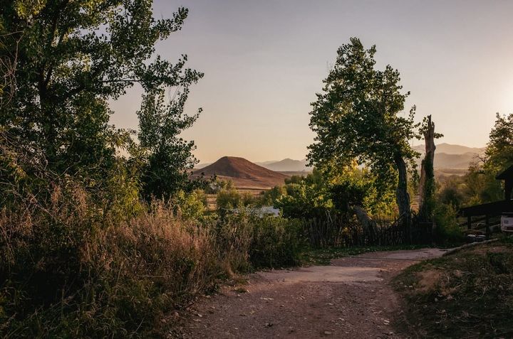 A Longmont, Colorado residential street with the Front Range foothills in the distance