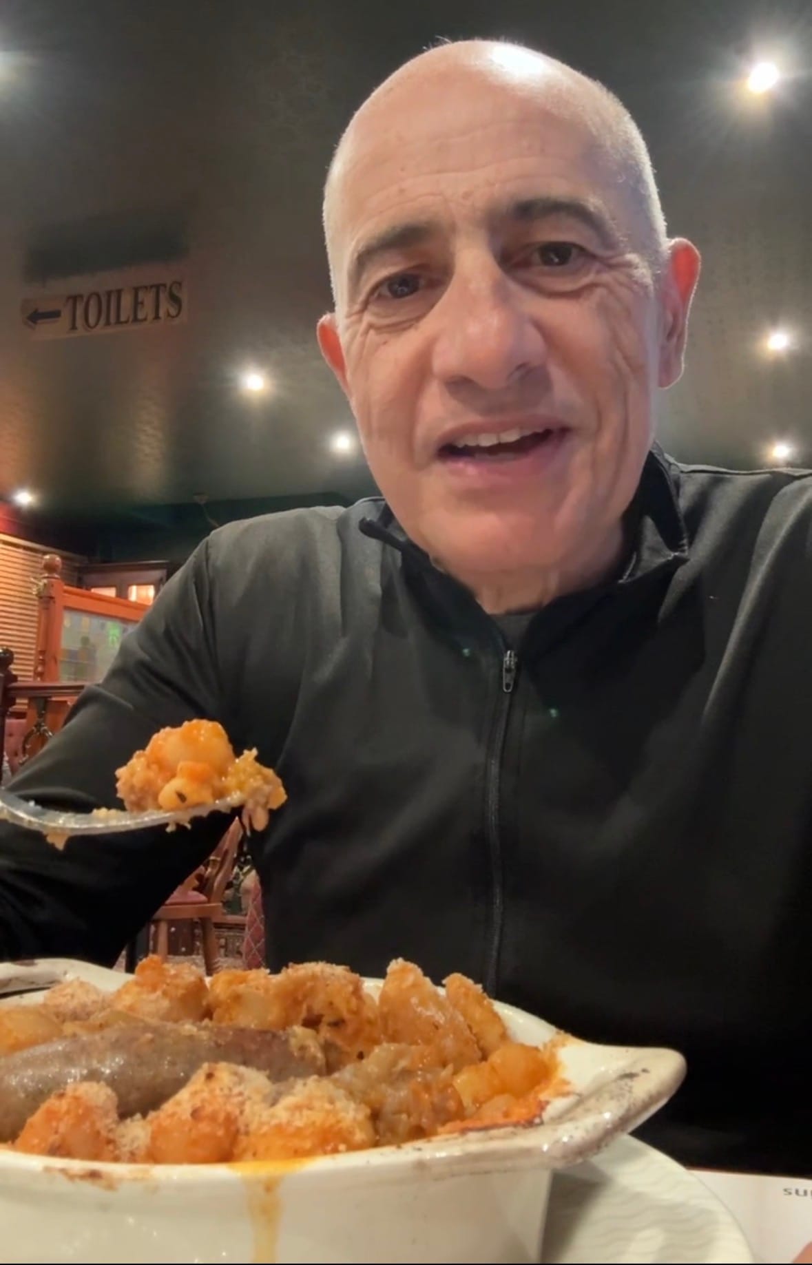 Franck choosing a regional speciality during his Tour de Gaule across France.