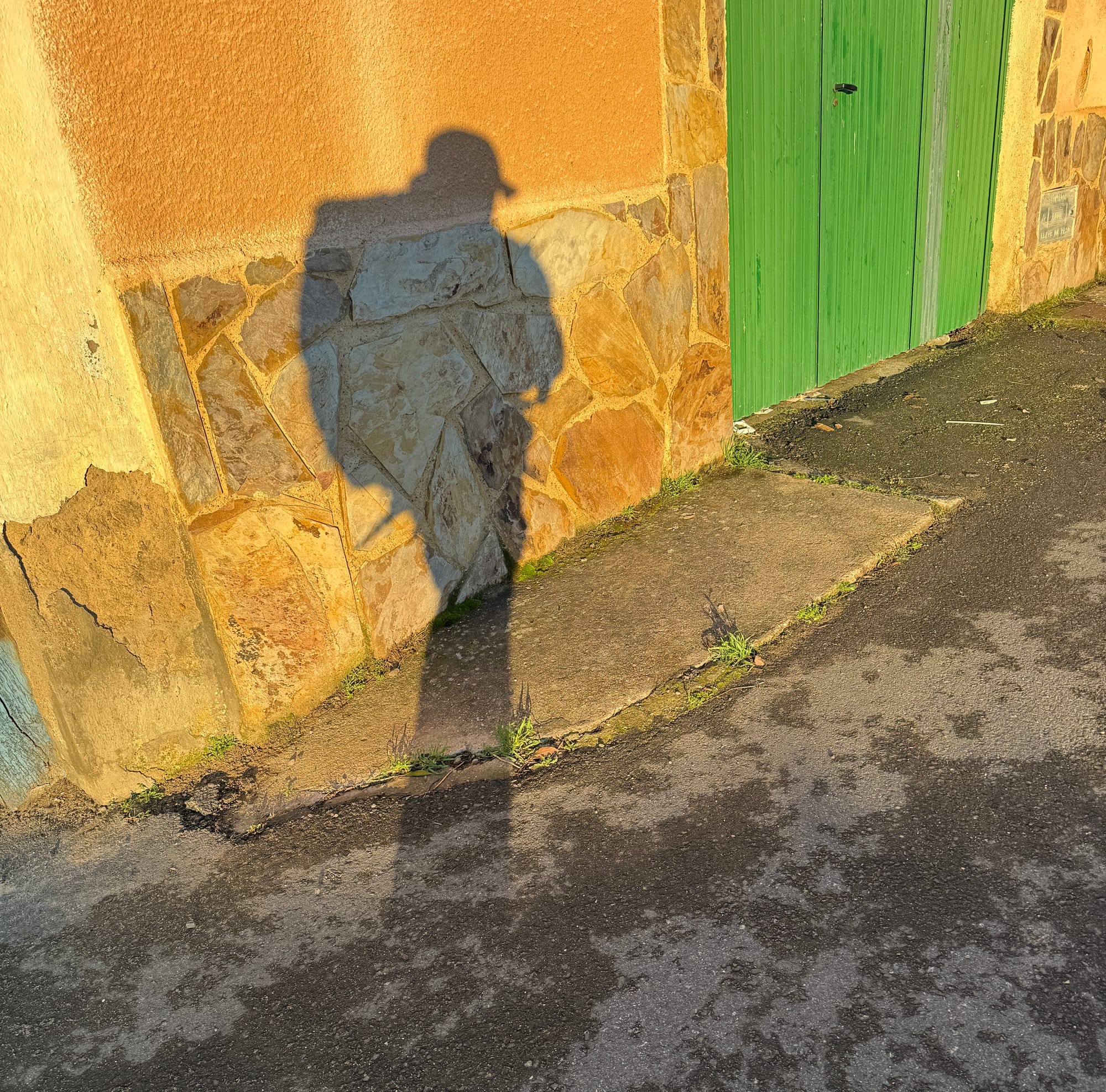 Franck walking across Europe during his 6,000-kilometre journey from Tallinn to Tarifa.