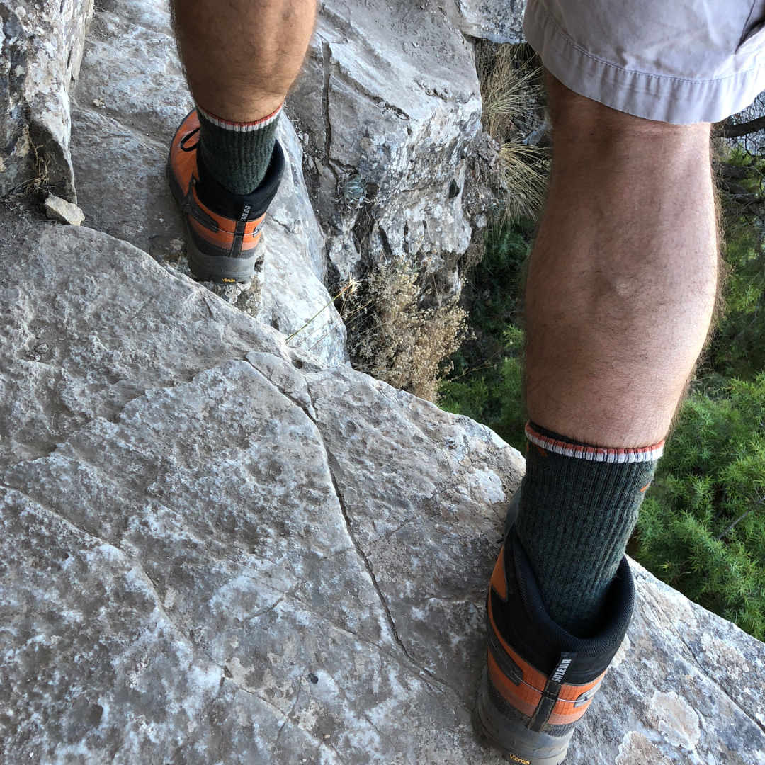 Franck crossing rocky terrain during a WTFT walking experiment