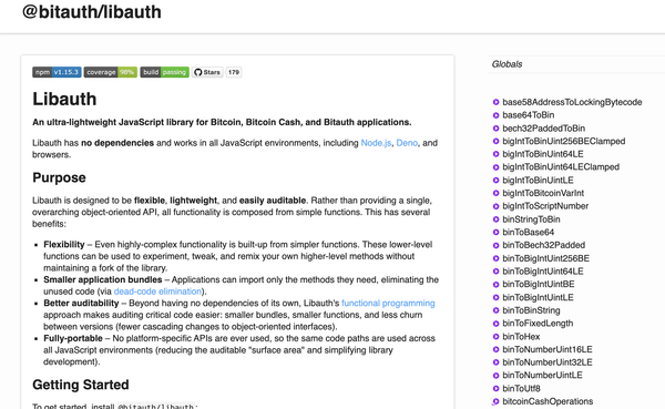 Bitcoin-ts is now Libauth