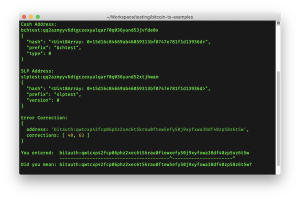New Release: CashAddress Error Correction for JavaScript