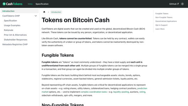 New Resource: CashTokens.org