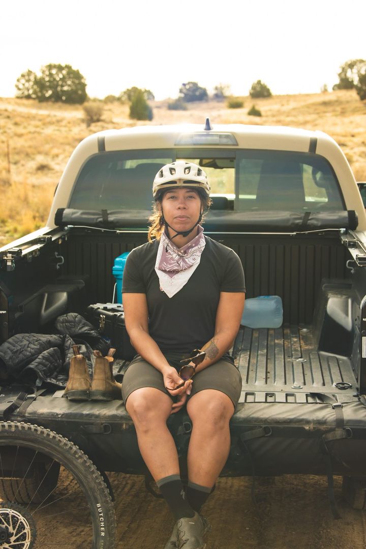 the mural with Dr. Rachel Olzer.