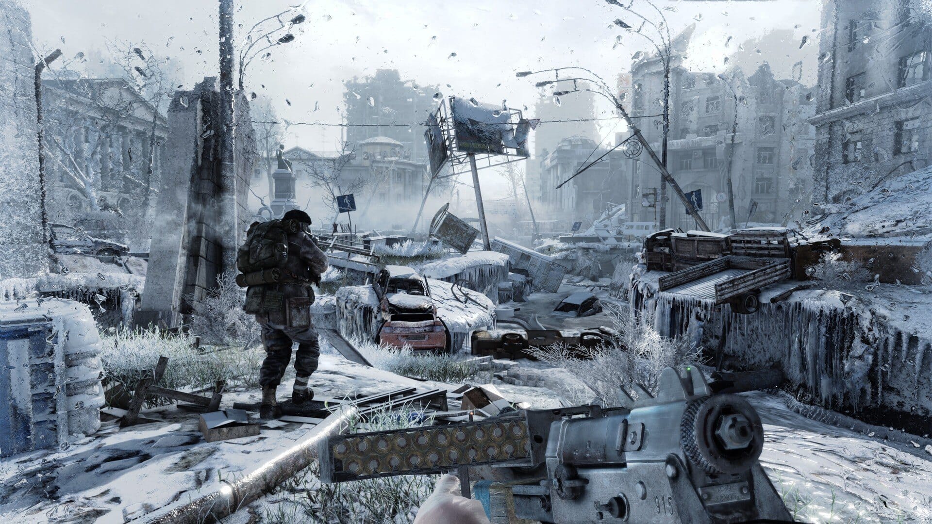 Metro 2033 Redux snowy ruined Moscow surface