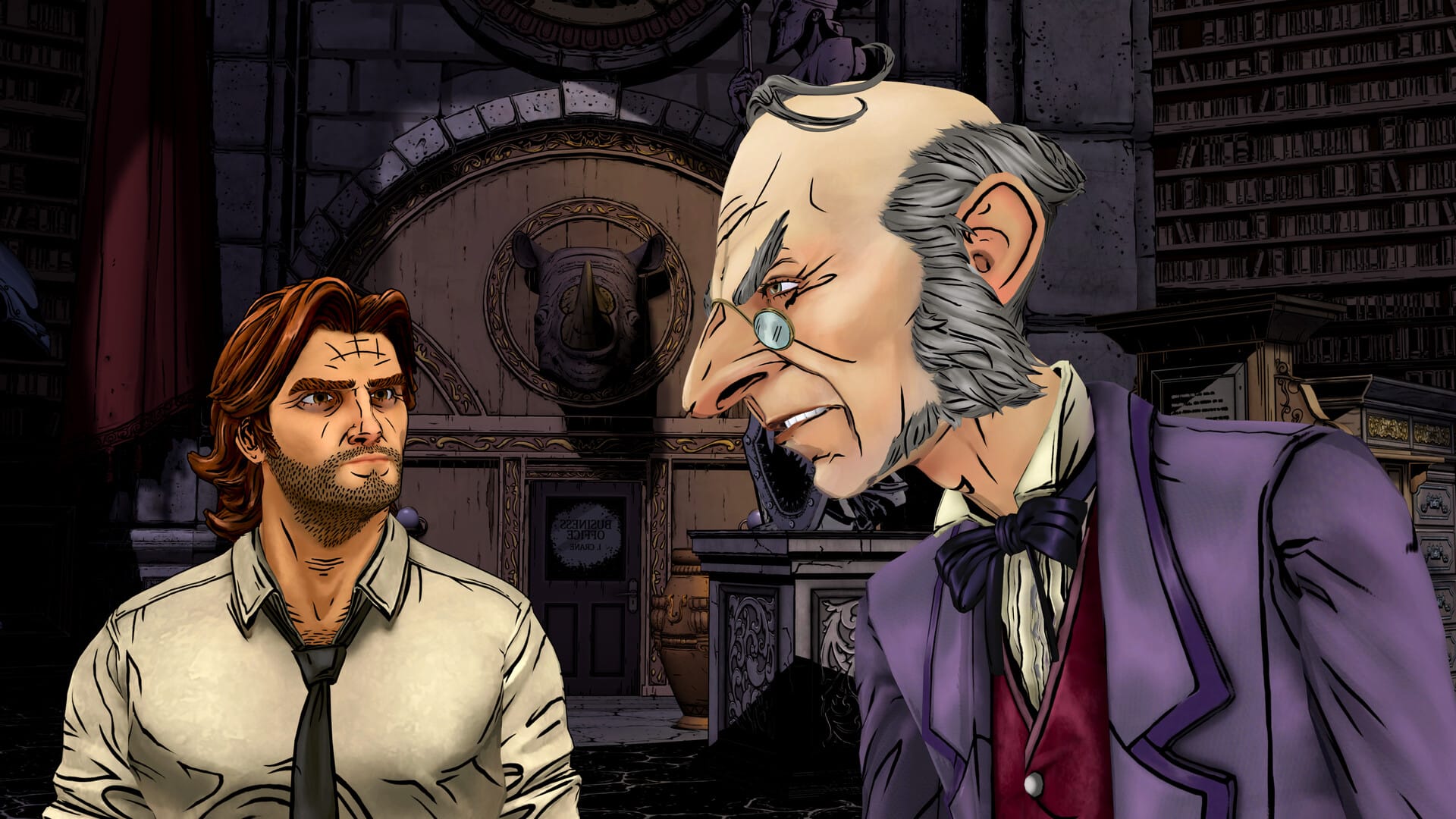 Bigby Wolf faces Ichabod Crane in The Wolf Among Us Remastered