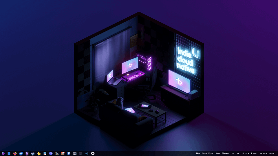 Screenshot of Bazzite Linux desktop