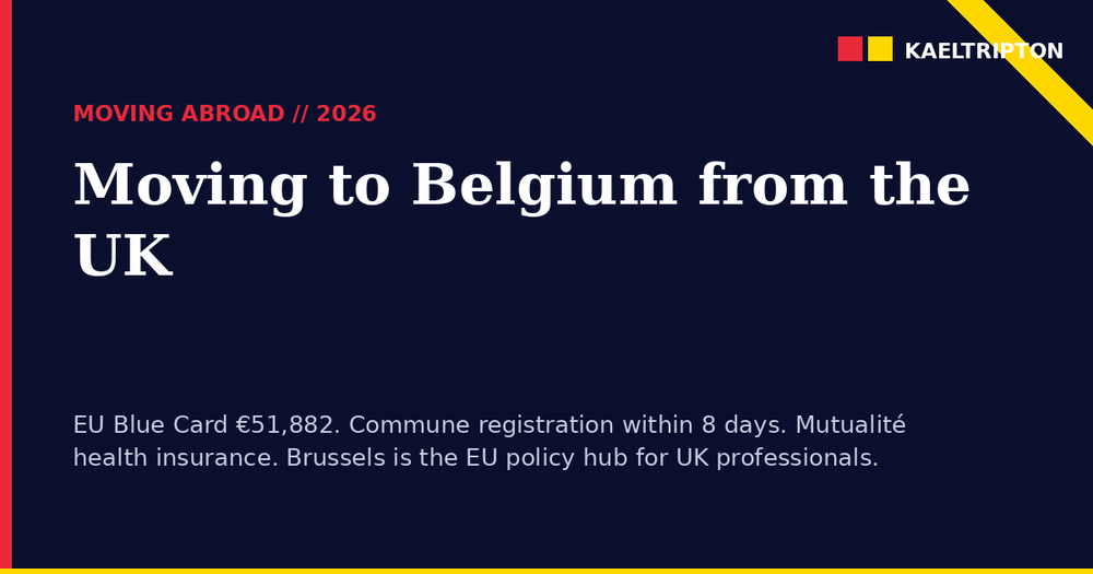 Moving to Belgium from the UK 2026: Full Relocation Guide