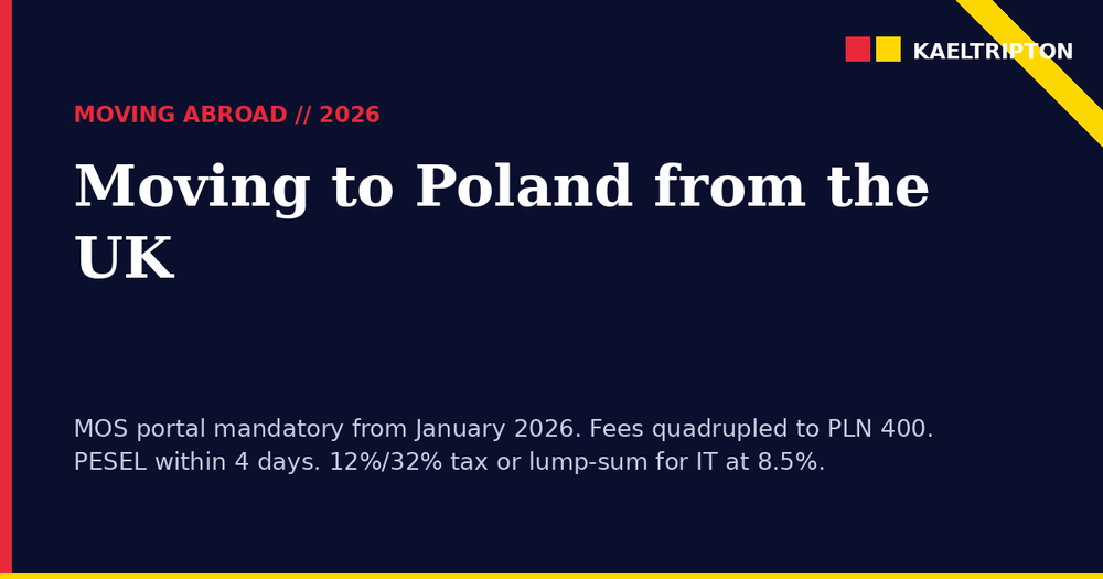Moving to Poland from the UK 2026: Full Relocation Guide