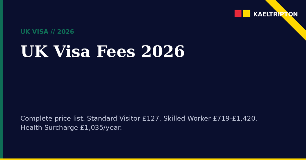 UK Visa Fees 2026: Complete Price List by Visa Type