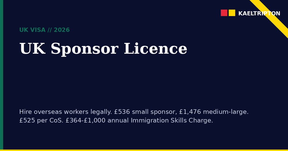 UK Visa Sponsorship Licence 2026: Employer's Guide to Sponsoring Workers