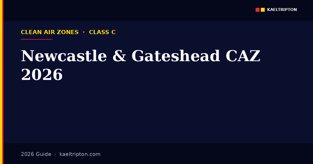 Newcastle and Gateshead Clean Air Zone 2026: Class C No-Car Charge