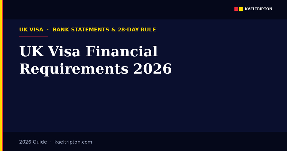 UK Visa Financial Requirements 2026: Bank Statements and the 28-Day Rule