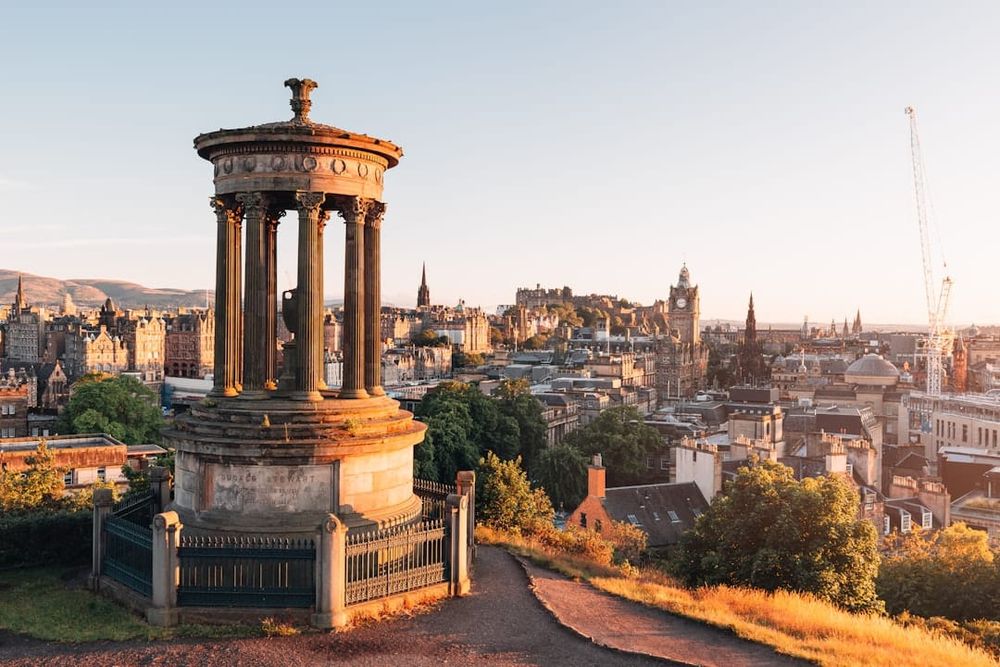 The Edinburgh skyline including the castle and city centre
