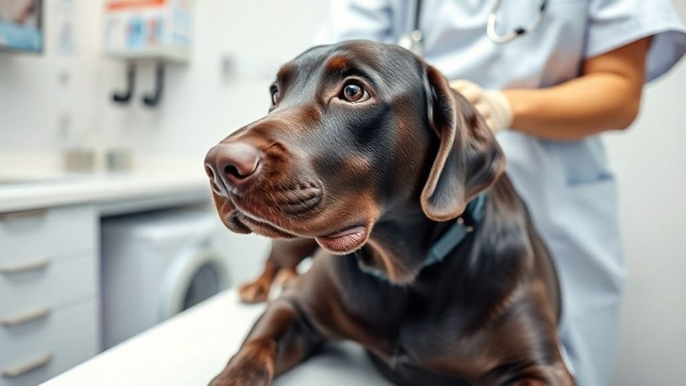 Dog at vet - ManyPets pet insurance review UK