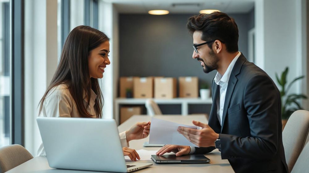 HR manager onboarding a new employee