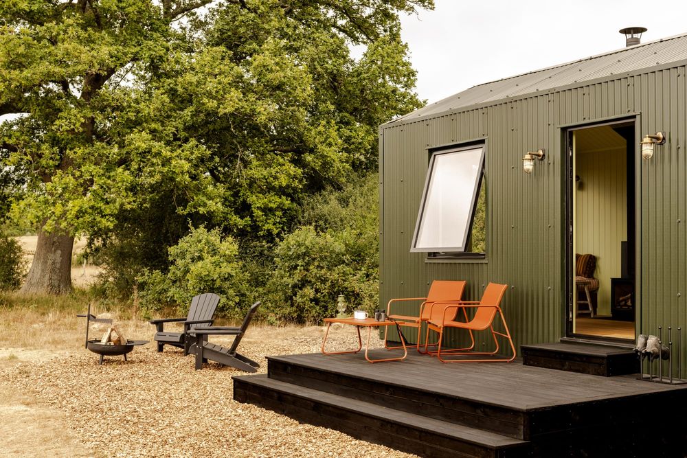 Shacks off-grid cabin in the English countryside