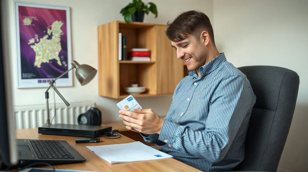 Man checking his bank balance on his phone
