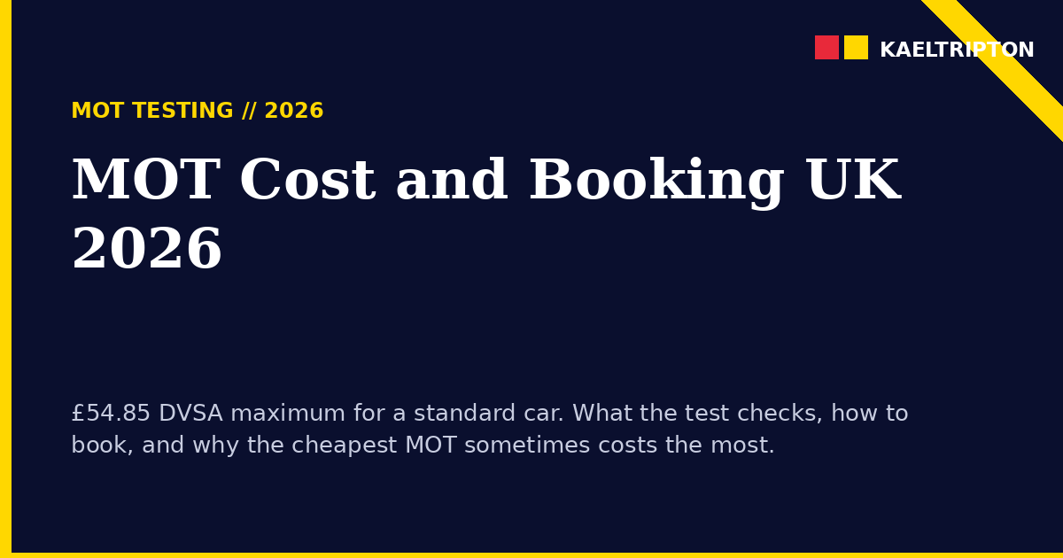 How to Pay for an MOT in the UK 2026: Costs, Booking, What's Included