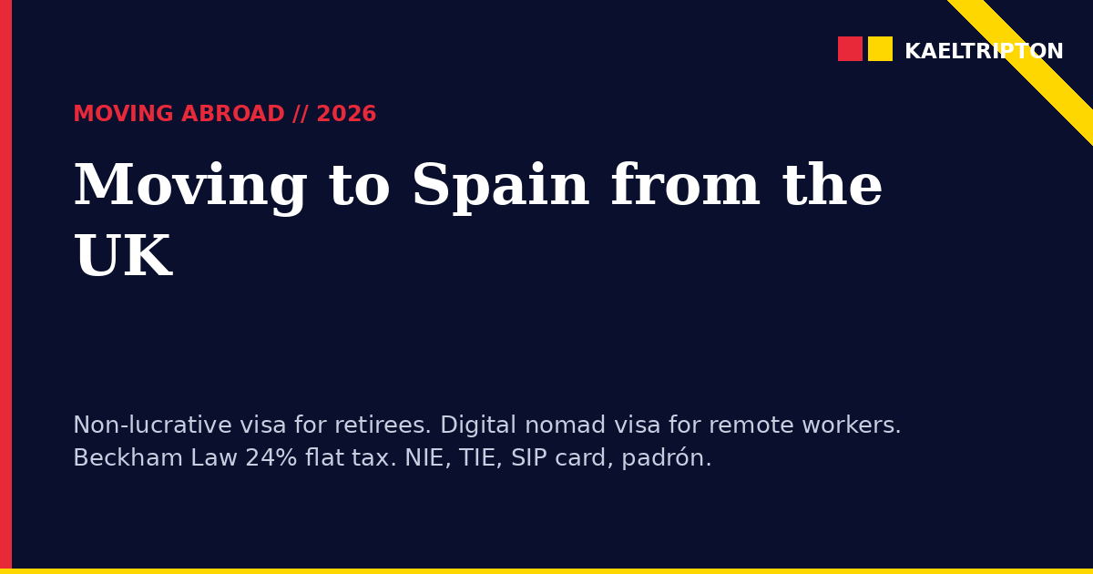 Moving to Spain from the UK 2026: Post-Brexit Relocation Guide