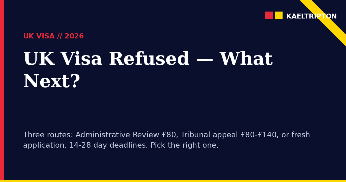 UK Visa Refusal Reasons 2026: How to Appeal or Reapply