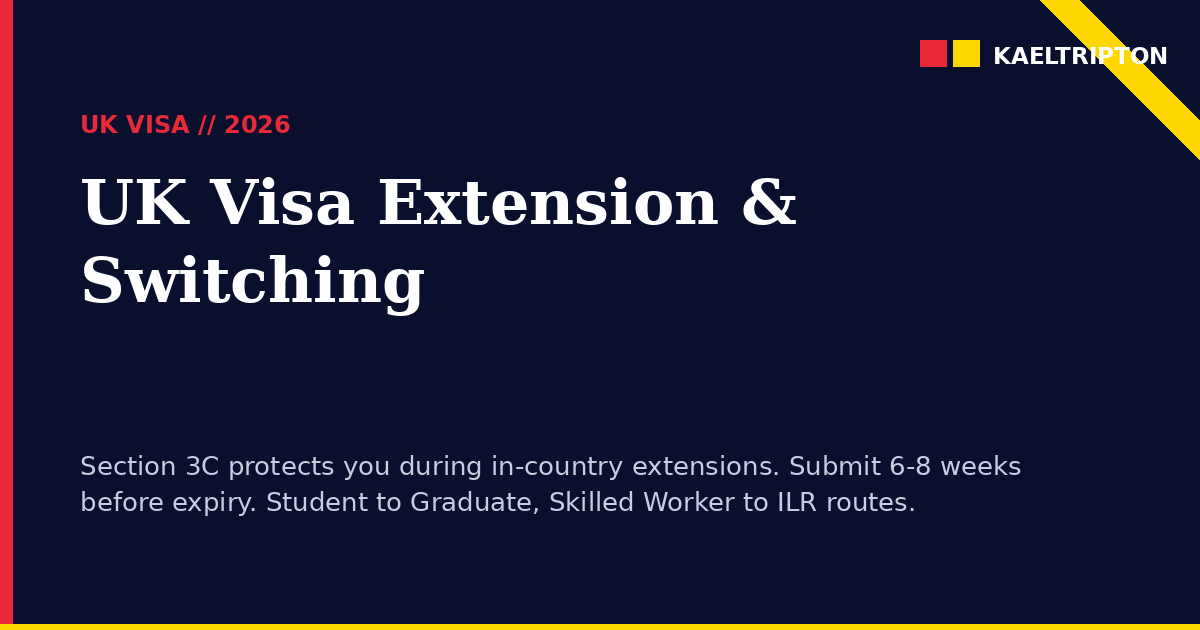 UK Visa Extension In-Country 2026: How to Extend or Switch Your Visa