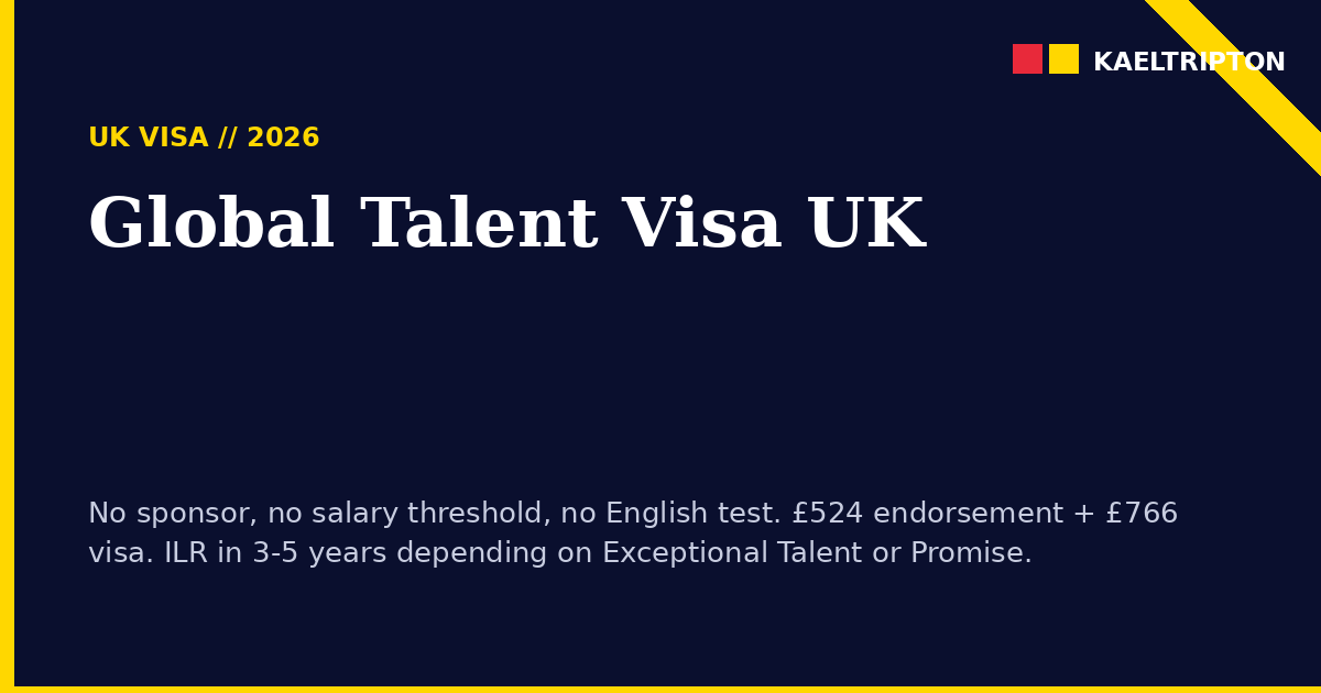 Global Talent Visa UK 2026: Endorsement and Application Guide