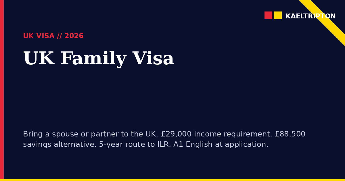 UK Family Visa 2026: Spouse and Partner Income Requirements Explained