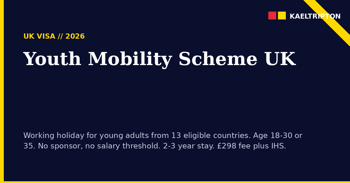 Youth Mobility Scheme UK 2026: Eligible Countries, Age Cap and How to Apply