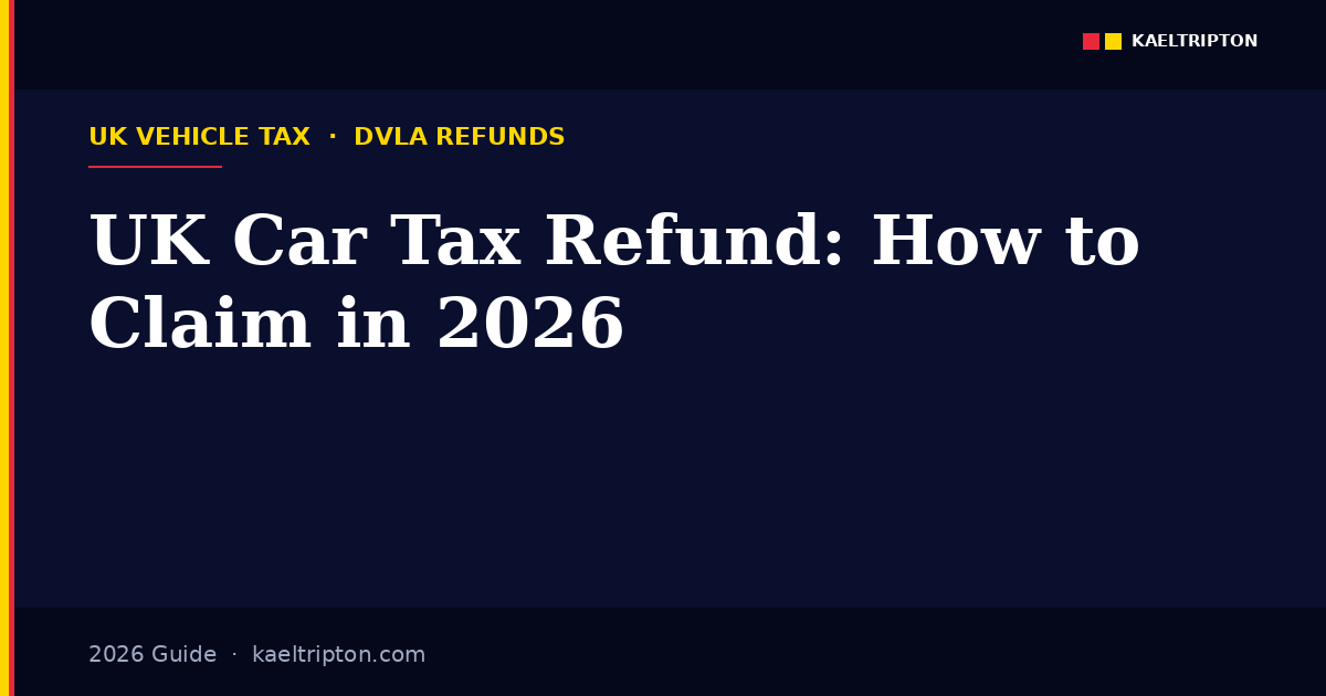 UK car tax refund 2026 — automatic DVLA refund on sale SORN scrap export