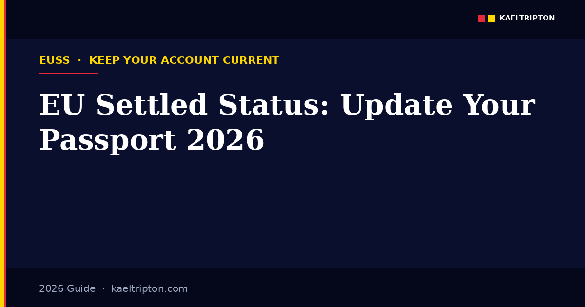 EU settled status update passport 2026 — link new ID to UKVI account