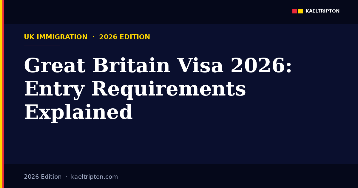 Great Britain visa entry requirements 2026 — Standard Visitor, ETA, eVisa