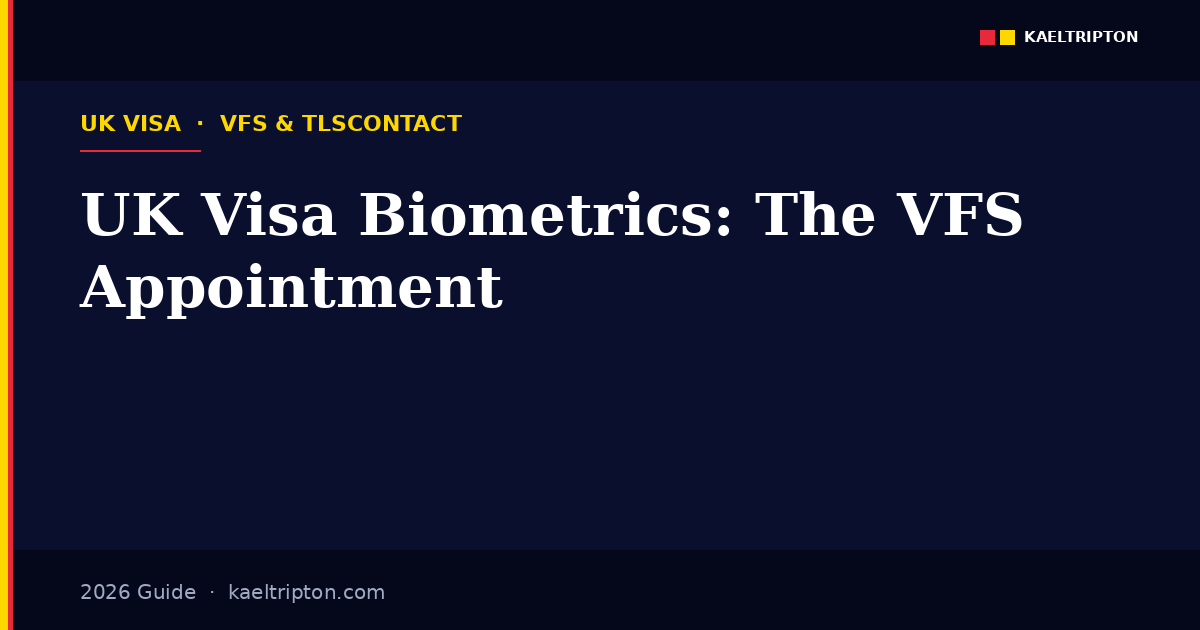UK visa biometrics VFS appointment 2026 — fingerprints, photo, document scan