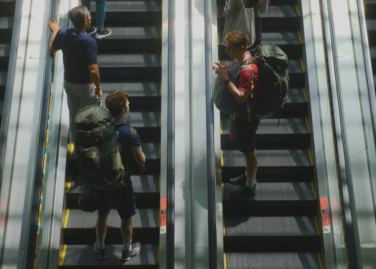 Backpacker preparing for long-term overseas travel