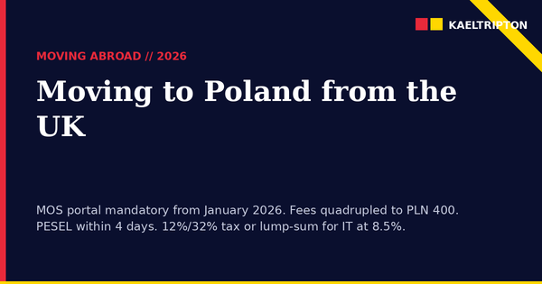 Moving to Poland from the UK 2026: Full Relocation Guide