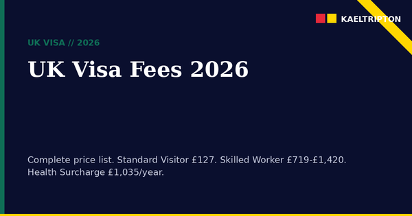 UK Visa Fees 2026: Complete Price List by Visa Type