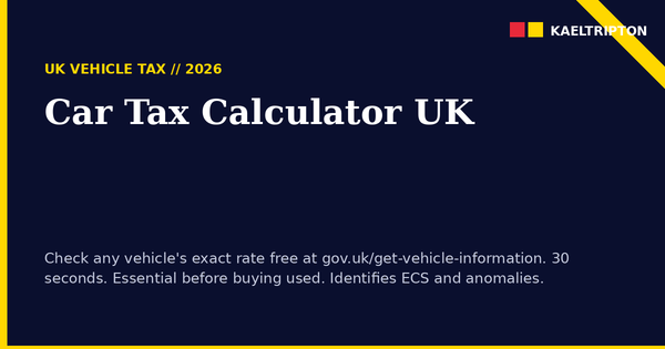 Car Tax Calculator UK 2026: How to Check Your Exact VED Rate